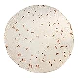 CACY Burrito Blanket Double Sided 60 inches Giant Flour Tortilla Blanket, Soft and Comfortable Novelty Taco Blanket for Adult and Kids, 285 GSM Flannel Blanket Funny Blanket