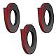Lsydgn Gummistreifen Selbstklebend, Neopren Gummimatte Gummiplatte, 2mm*25mm*3m Dichtungsband Selbstklebend, Vollgummi Gummiprofil Für Dichtungen, Diy, Bodenbeläge Schutz, Anti-Vibration, Anti-Rutsch