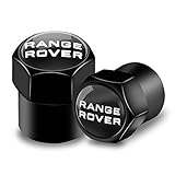 Range Rover Tire Valve Caps Black(29 Vehicle Models) Brass Dust Cover Universal Fit Car,Truck,SUV,Motorcycle,Bike/Hexagon/Easy-Grip/Leakproof,Airtight/Outdoors(4 Pack)