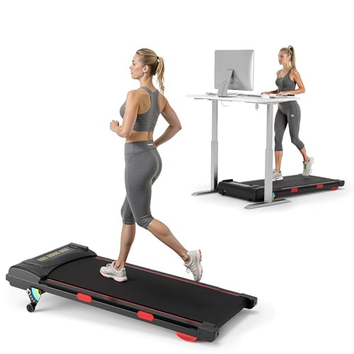 Image of Treadmill for Home 2-in-1 Walking Pad, Double Layer Running Deck 3 Screen LED Display 1-6 km /h Speed, Remote Control and App Control, Compact Design for Office & Home Use