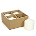 Hosley's Set of 4, 3 Inches High, White Unscented Pillar Candles