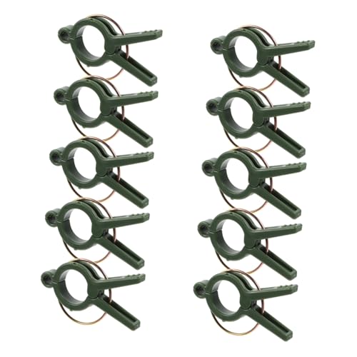 Angoily 12個 園芸用トマト固定クリップ 軽量プラスチック製 植物支柱クランプ 小型植物用クリップ 蔓植物の茎を傷けずにサポート