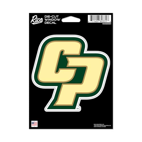 Rico Industries NCAA Cal Poly Mustangs 5 x 7 Vinyl Die-Cut Decal - Car/Truck/Home Accessory