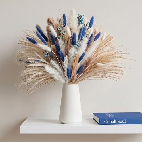 Ramo de flores secas Blue Pampas Grass y Bunny Tails miniatura 2