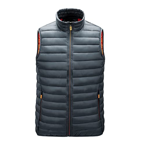 Chaleco de algodón acolchado para paseos casuales en invierno azul oscuro L 2