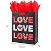 SUNCOLOR 2 Pack 13" Large Valentines Day Gift Bags with Tissue Paper - Image 4