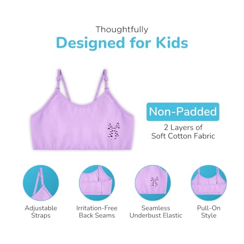 Image of YouGotPlanB Cotton Everyday Training Bra for Pre-Teen Girls | Non-Padded, Full Coverage, Adjustable Straps for 9-16 Years