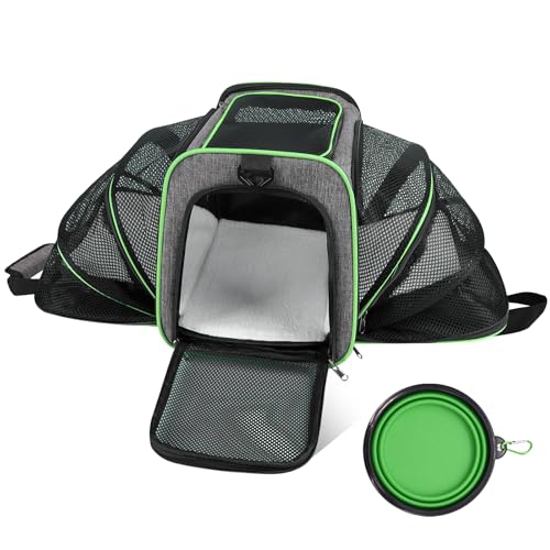Airline Approved Pet Carrier for Cat - 17 * 11 * 11 Expandable Soft Side Pet Carrier, Collapsible Pet Travel Bag Carrier with Foldable Pet Bowl for Cat Small Animals Under 14LB - image 7