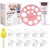 Flange Sizing Kit with Flange Inserts 10PCS, Nipple Ruler, Silicone Flanges Insert 13/15/17/19/21mm for 24mm Flange/Shield, Pumping Breastfeeding Essentials Kit