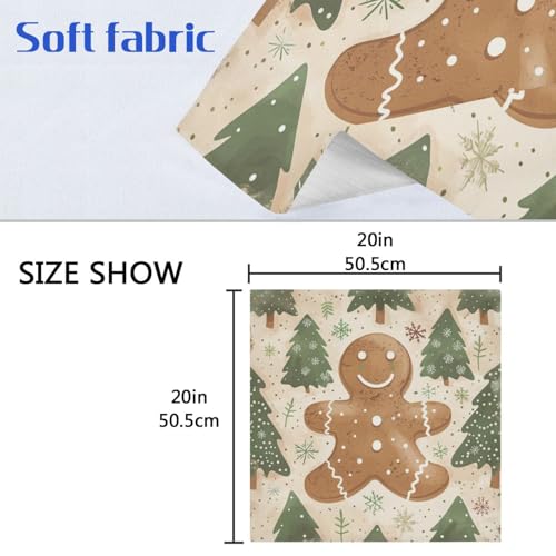 Servilletas de tela navideñas multicolor pack 6 miniatura 6