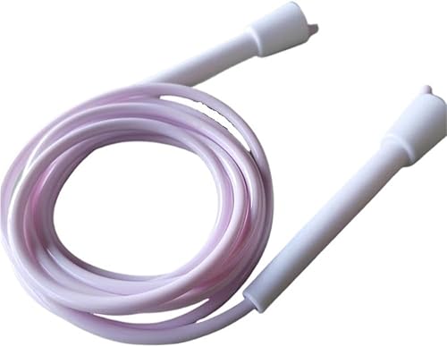 Cuerda de saltar ligera para fitness y ejercicio, cuerdas ajustables con asas de plástico, 0.236 in de diámetro PVC vinilo saltar cuerda ra mango
