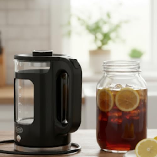 Hervidor eléctrico de vidrio Alpine Cuisine 1.7L negro miniatura 3
