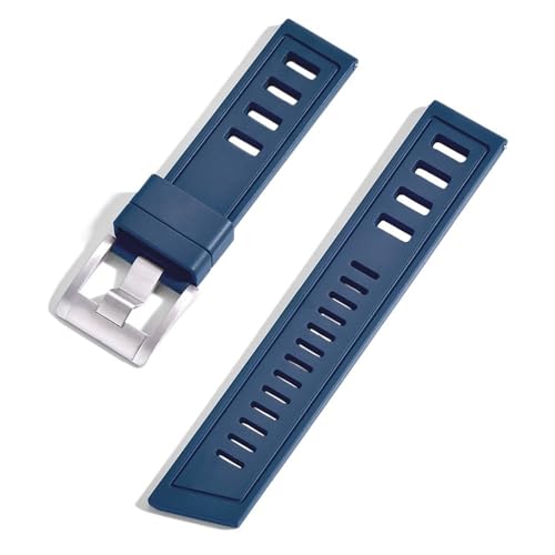 Bracelet de montre FKM 20mm haut de gamme étanche pour montre de plongée dark blue