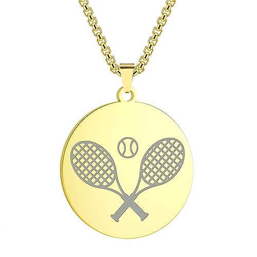 Collier pour hommes athlètes le cadeau idéal avec balle tennis