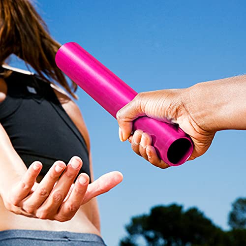 Flylin Relay Baton, 3 Pcs Athletics Aluminum Batons Track Field Relay Batons Running Baton for Race Running Outdoor Sports Practice Athlete (Pink)