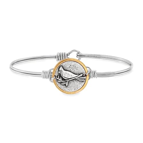 Luca + Danni Cardinal Bangle Bracelet, Spiritual Jewelry Gift For Women, Girls, Wear As Single Or For Stacking - Brass Tone Regular Size Made In Usa #TOP3