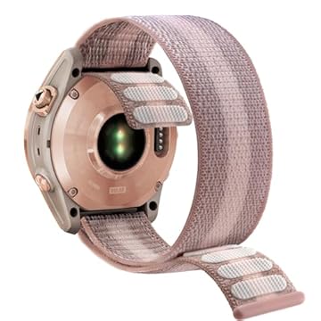 Abanen Pulseira de relógio de secagem rápida de 20 mm para Fenix 7S / Fenix 6S / Fenix 5S / Instinct 2S, pulseira esportiva ultraleve de nylon trançado para Garmin epix Pro de 42 mm (cinza rosa)