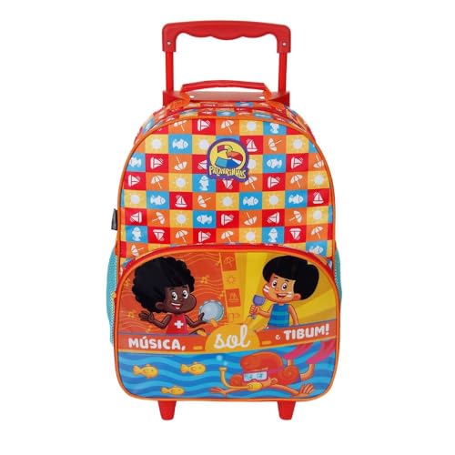 Mochila Escolar Sol e Tibum com Rodinhas