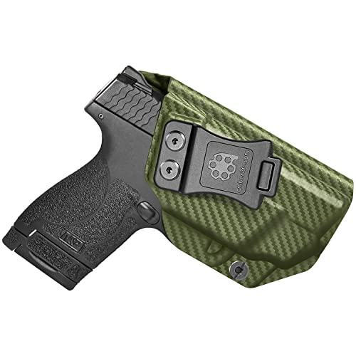 Amberide IWB Kydex Holster for Smith & Wesson M&P Shield M2.0 9mm/.40 with Crimson Trace Laser Concealed Carry Adjustable Cant Posi-Click Retention Made in USA