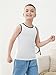 Gnodio 5 Pack Boys Tank Tops Boys Undershirts Kids Cotton Undershirts Tees Sleeveless Tank Tops Shirts for Kids 11-13Y