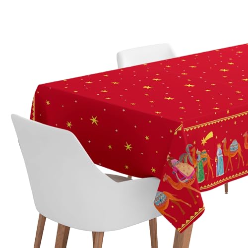 OH YEAH - Mantel Rollo Reyes Magos Desechable 1,20 x 5 m - Decoración Temática Navideña de la Noche de Reyes Magos - Diseño Festivo Navideño - Celebración Noche de Reyes