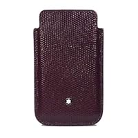 Montblanc custodia cover smartphone pelle lucertola bordeaux scuro 109189