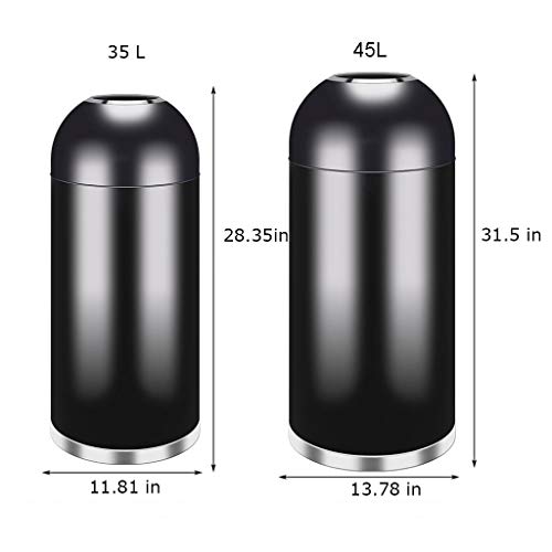 Caneca de basura de acero inoxidable 35L miniatura 2