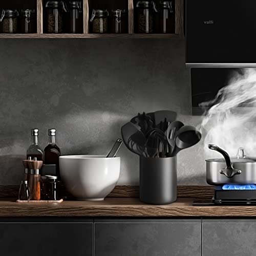 Black-Kitchen-Utensil-Holder-for-Countertop-Large-72-Matte-Ceramic-Cooking-Utensil-Crock-for-Counter-Easy-to-Clean-Modern-Spatula-Holder-for-Farmhouse-Decor-7258-INCH