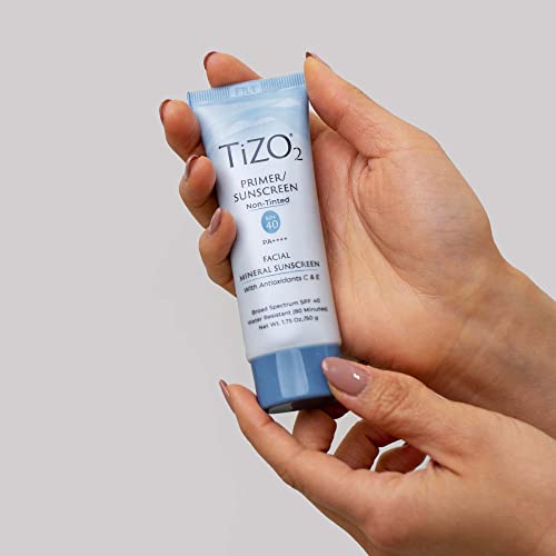 Tizo2 Facial Mineral Sunscreen And Primer, Non-Tinted Broad Spectrum Spf 40 With Antioxidants, Sheer Matte Finish, Fragrance-Free, Oil-Free, Dermatologist-Recommended, Pa++++ 1.75 Oz #TOP1