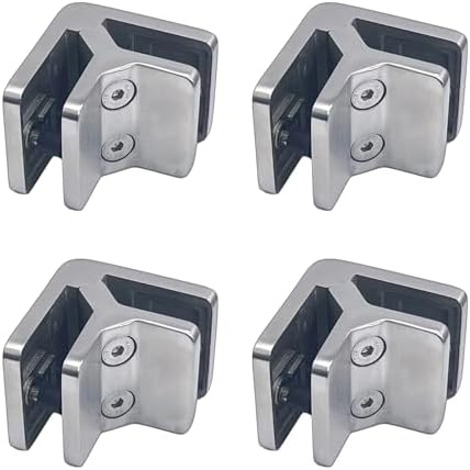 Glass Clamp - Stainless Steel 304 Flat Back Square 1/4 "-3 - View #5