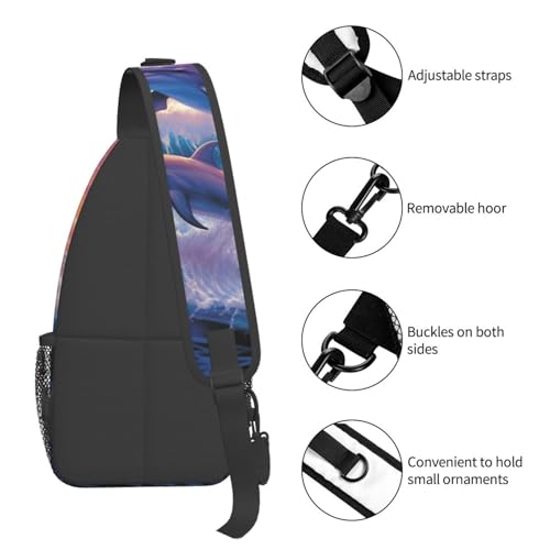 Bolso cruzado para pecho tipo bandolera negro miniatura 5