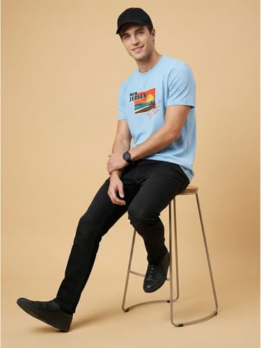 Image of Nobero 100% Cotton T Shirts for Men Stylish | Regular Fit | Graphic Printed T Shirts for Men 180 GSM Combed Cotton | Round Neck Half Sleeve