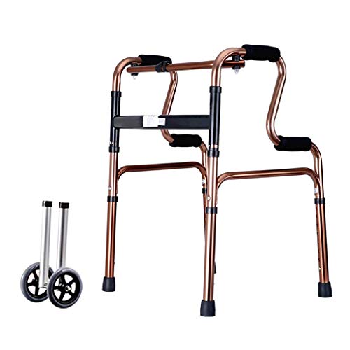 Andador andador vertical para personas mayores, ancianos con asiento y ruedas, ayuda ajustable para caminar, plegable y ligero, interesante ambición elevada, pensativo