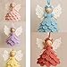 DIY Crochet Angel Ornament Kit, Crochet Craft Kit with Yarn for Beginners, Handmade Angel Christmas Ornament for Tree, Holiday Decoration and Home Party Decor (Pink)