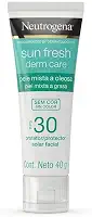 Protetor Solar Facial Para Pele Oleosa Neutrogena Sun Derm Care sem cor FPS 30, 40g
