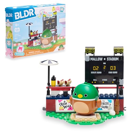 BLDR Squishmallows Avery's Ball Game Building Set - Avery The Mallard Duck Buildable Figure - Squishmallows Fans 8+, 0044