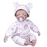 ❤MATERIAL --- Die wiedergeborene Babypuppe wird mit einem Baumwollkörper, einem weichen Vinylsilikonkopf und Gliedmaßen geliefert.