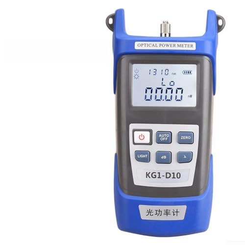 Compteur de puissance optique, testeur de fibre optique avec 9 longueurs d'onde, auto-étalonnage de l'utilisateur, support à 90°, interface FC/SC (-70 + 6 dbm)