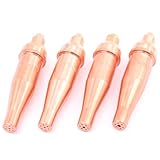 Dusledel 1-101 Acetylene Cutting Torch Tips Size 0-3 Replacement for V-Style Heavy Duty Torch CA 2460-90°Cutting Attachment 4 Pack