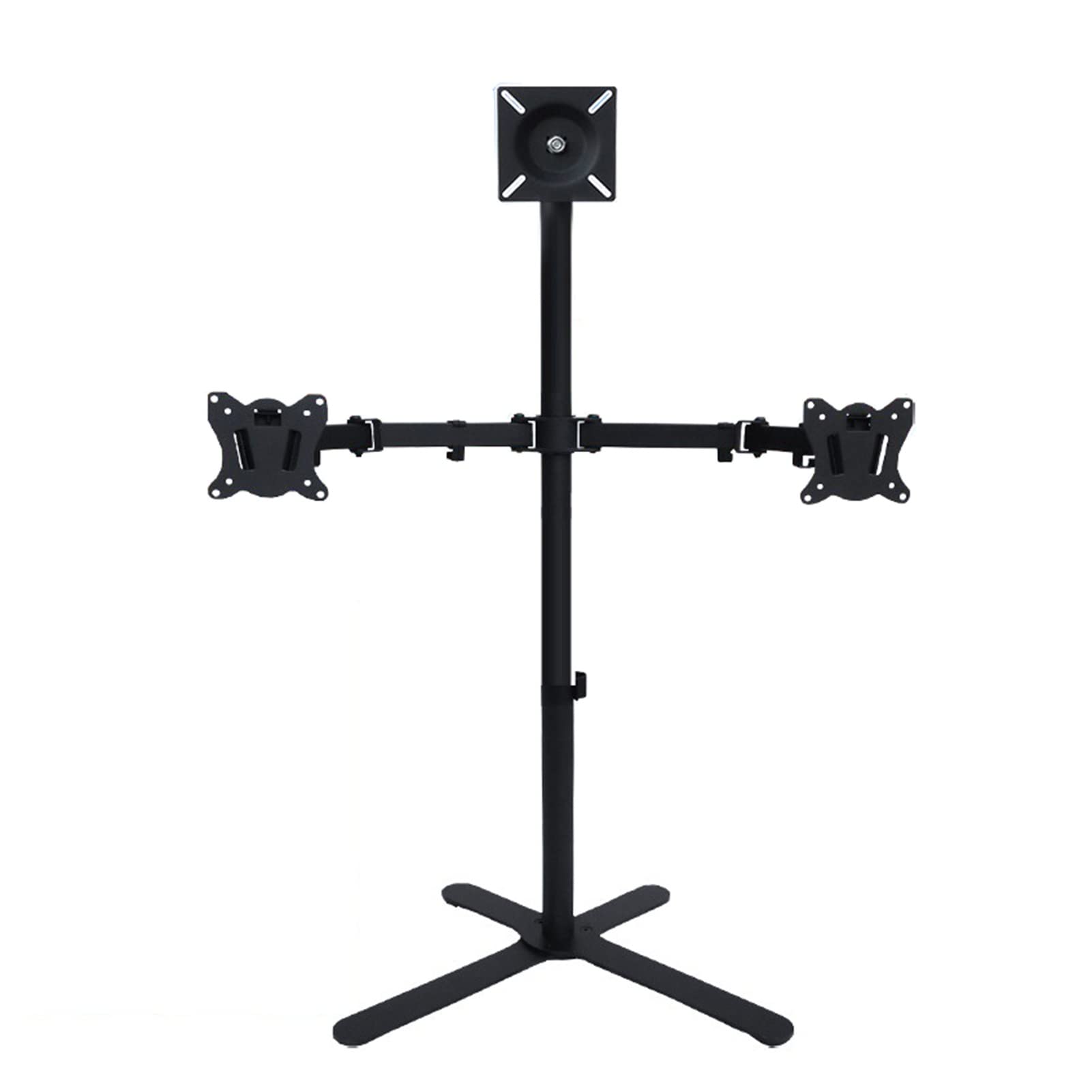 HYJYGM Montare a Triplo Monitor per Pavimenti per televisori da 14-27 Pollici, Bracci Completamente Regolabili per impieghi Pesanti con Massimo 100x100mm, Contiene 3 schermi
