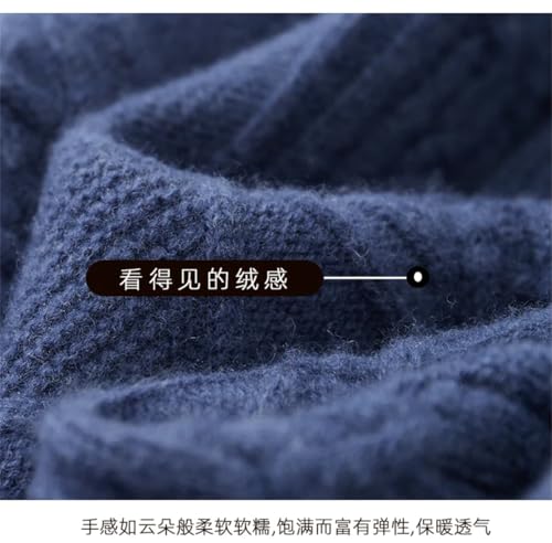 Men's and Winter Thickened Cold-Proof Half Turtleneck Jumper Merino Wool Knit Sweater Loose Pullover Top2