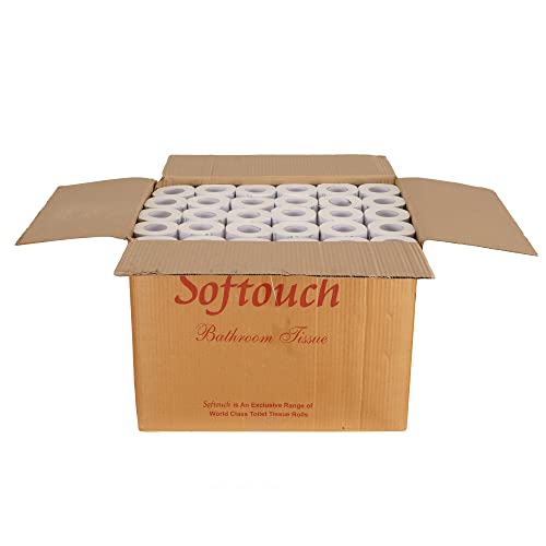Image of Softouch 2 Ply Toilet Paper - Professional Grade Bulk Tissues for Hotels, Offices & Hospitals | 250 Sheets Per Roll | 120 Rolls Total | 30,000 Sheets