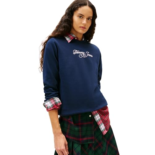 Womens Regular Logo Crewneck Sweatshirt,dark Night Navy X-la