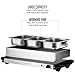 OVENTE Electric Buffet Server and Food Warmer, Three 1.5 Quart Chafing Dish Set with Stainless Steel Warming Tray Perfect for Holidays and Dinners, Silver FW173S