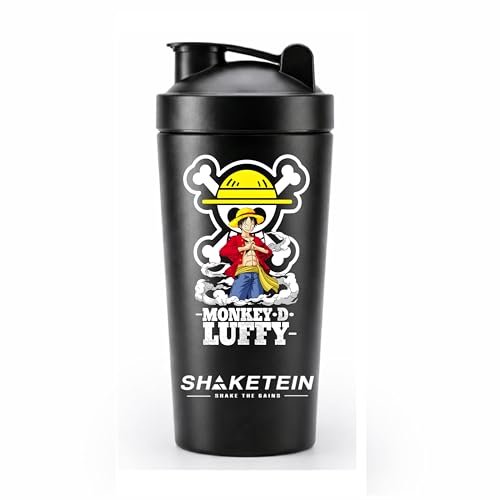 Image of Stainless Steel Gym Shaker Bottle 750ml | Leak Proof Protein Mixer Shaker | BPA Free | Metal Sports Water Bottle for Gym, Workout & Fitness (Anime-27-BLACK)