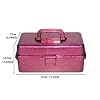 12.2inch 3-Layer Art & Craft Tool Storage Box, Beautiful Sewing Supplies Organizer, Plastic Portable Fishing Tackle Boxes, for Art Supply, Makeup, Hair Accessories,Painting Tools Container (Hot Pink) #1