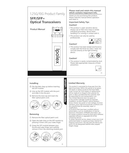 Image of ipolex SFP+ 10GBase LR Singlemode Module, 10G SFP LC 1310nm Fiber Optic Transceiver for Cisco SFP-10G-LR, Ubiquiti UniFi UF-SM-10G, Meraki MA-SFP-10GB-LR, Netgear, Mikrotik and More, up to 10KM, 2Pack
