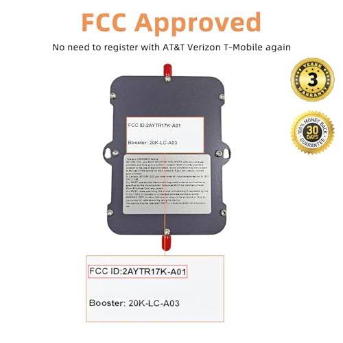 Image of Cell Phone Booster for Home Office, Up to 2000 Sq.Ft, Cell Phone Signal Booster for Band 5 /12 /13 /17, Boost 5G 4G LTE 3G Data for All U.S. Carriers