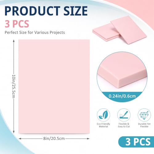 Image of 3 Pack 8 x 10 Inch Soft Linoleum Blocks for Relief Printing