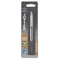 Parker Jotter Ballpoint Pen | Stainless Steel with Chrome Trim | Medium Point Blue Ink